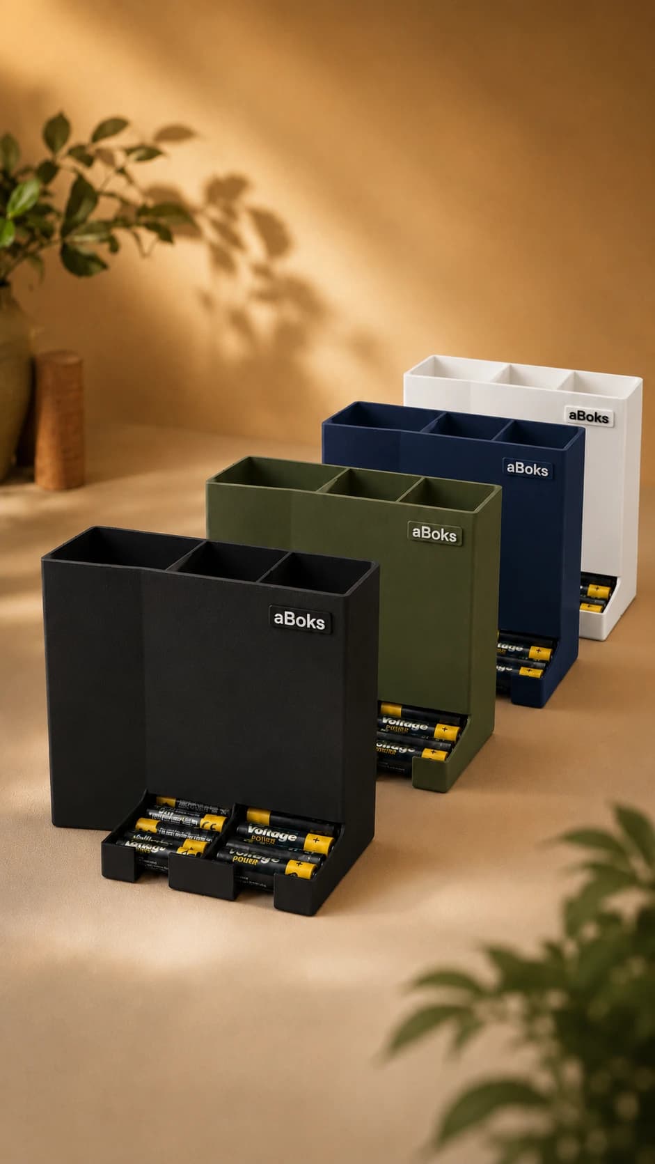 aBoks i tre farger